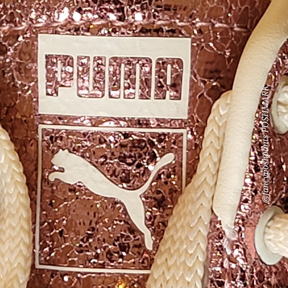 PUMA like new! Dinara Shine platform glitter sparkle sneakers trainers shoe lux - Picture 15 of 17